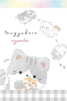 Mugyukoro Nyanko Fluffy Kitty + Hamster Mini Memopad