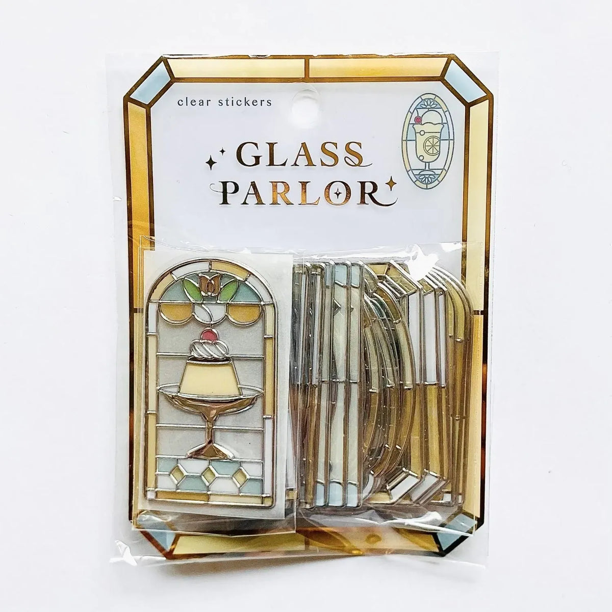 Lemon Glass Glass Parlor Stained Glass Flake Stickers