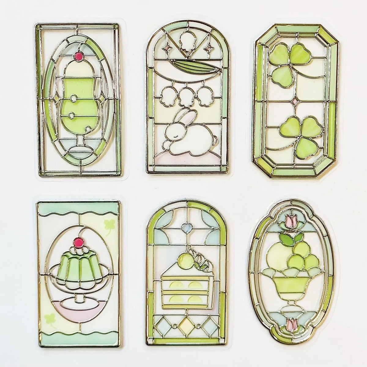 Melon Soda Glass Parlor Stained Glass Flake Stickers