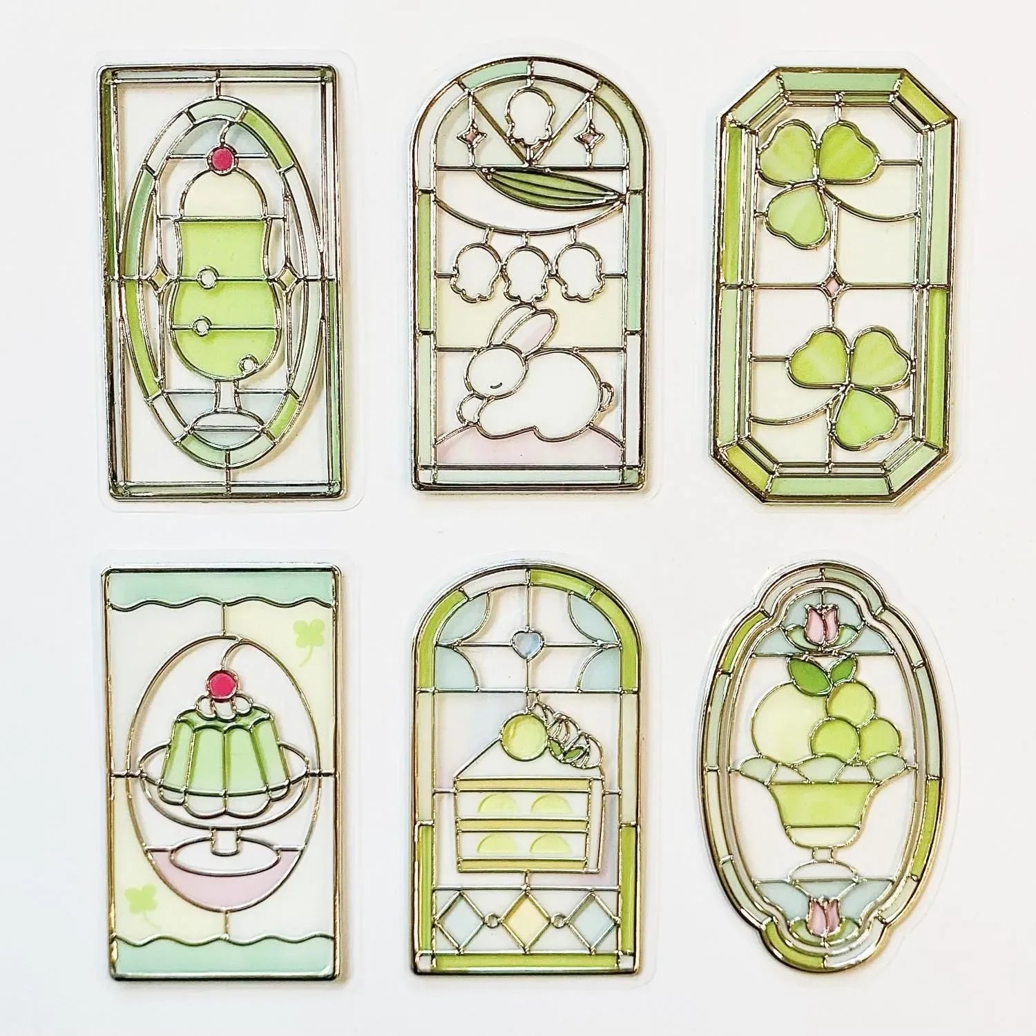 Melon Soda Glass Parlor Stained Glass Flake Stickers