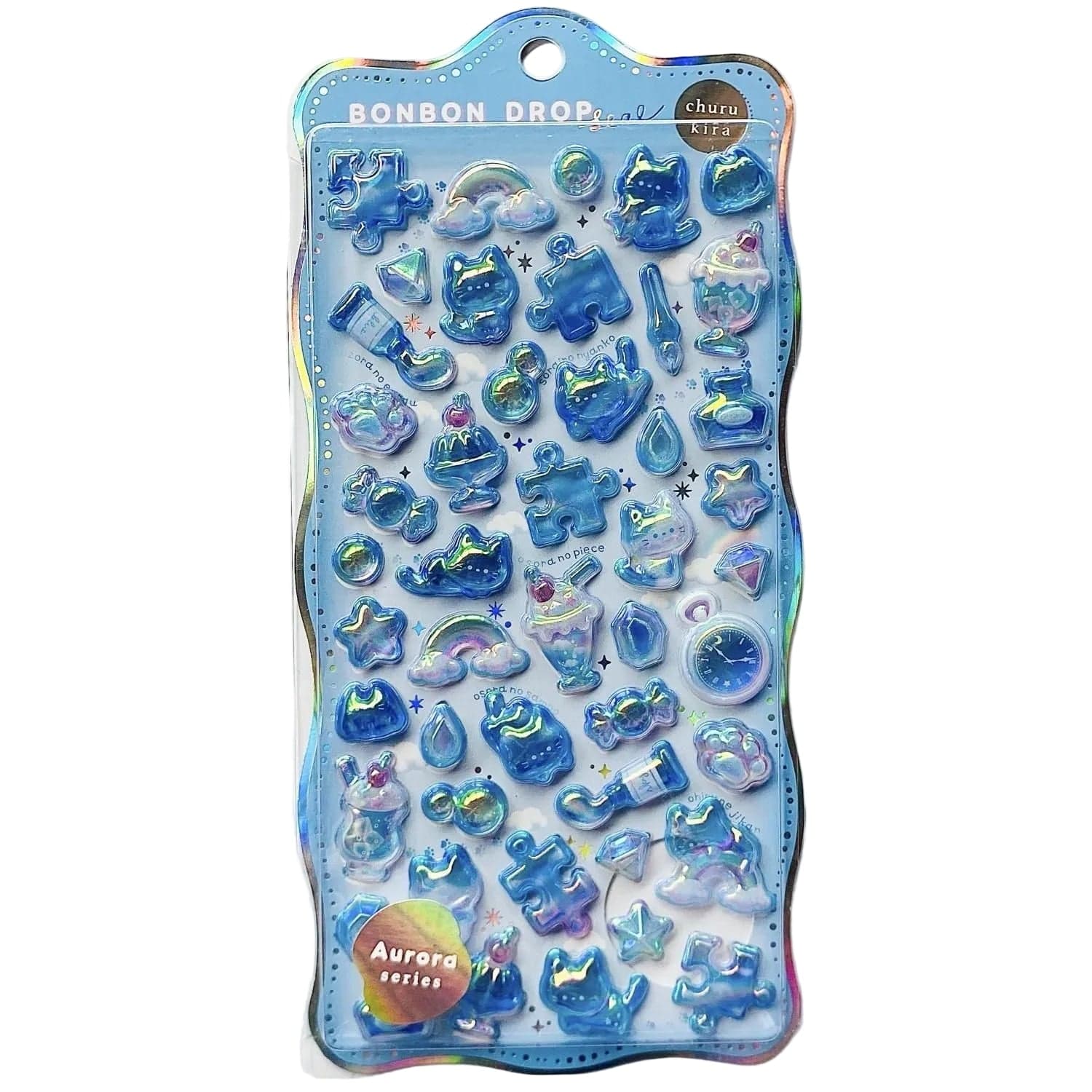 Blue Cat Aurora Bonbon Drop Q-Lia Stickers