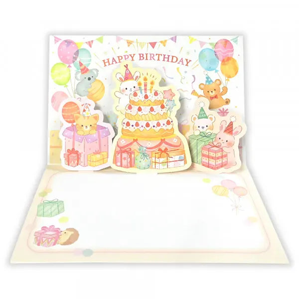 Happy Birthday Pop-Up Animal Party Greeting Card