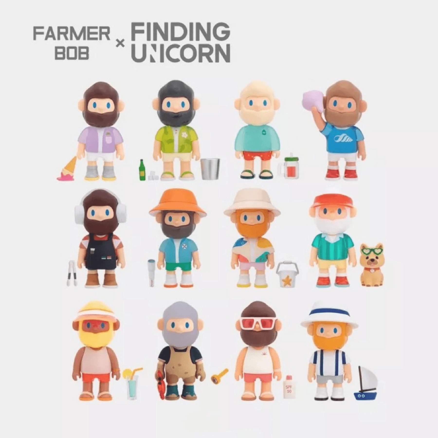 FARMER BOB アイランドシリーズ BOX FARMER BOB Island Series Mini Figure Blind Box - Colorful Cute