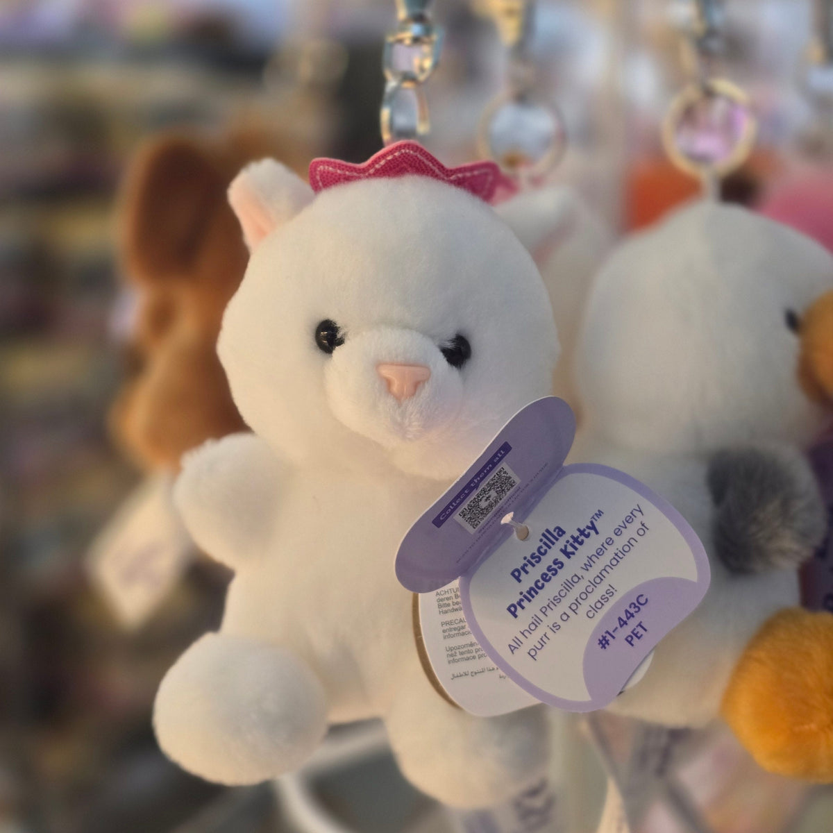 Priscilla Princess Kitty Clip-On Palm Pals Plush
