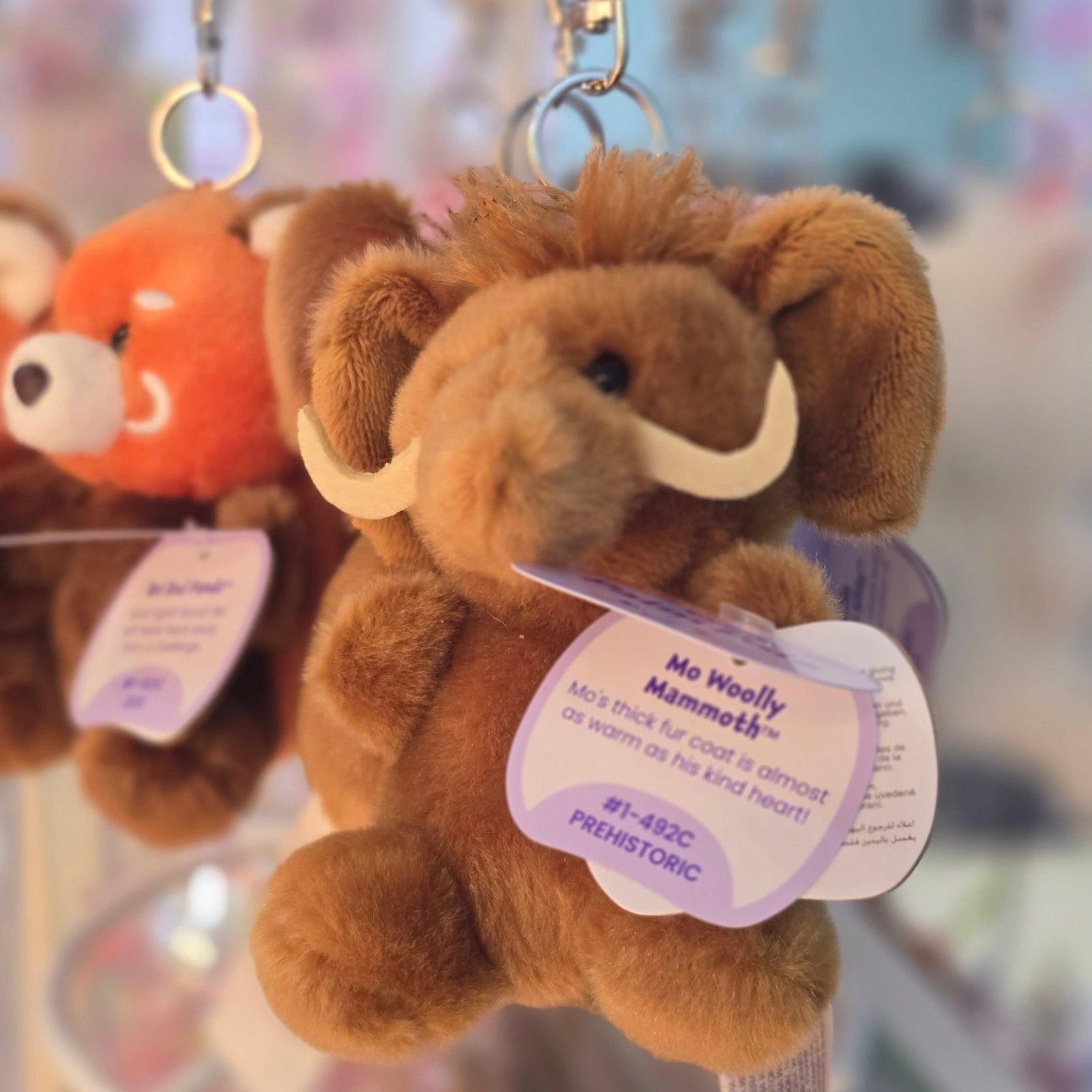 Mo Woolly Mammoth Clip-On Palm Pals Plush