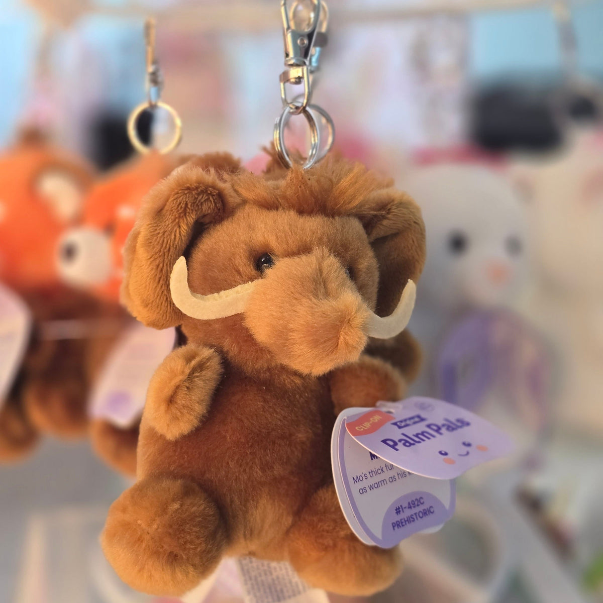 Mo Woolly Mammoth Clip-On Palm Pals Plush
