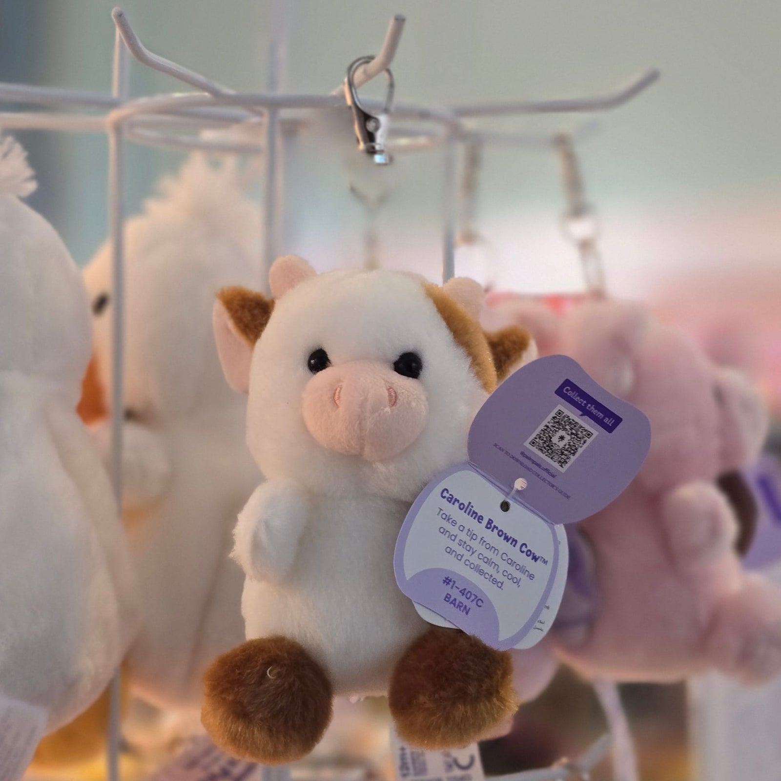 Caroline Brown Cow Clip-On Palm Pals Plush