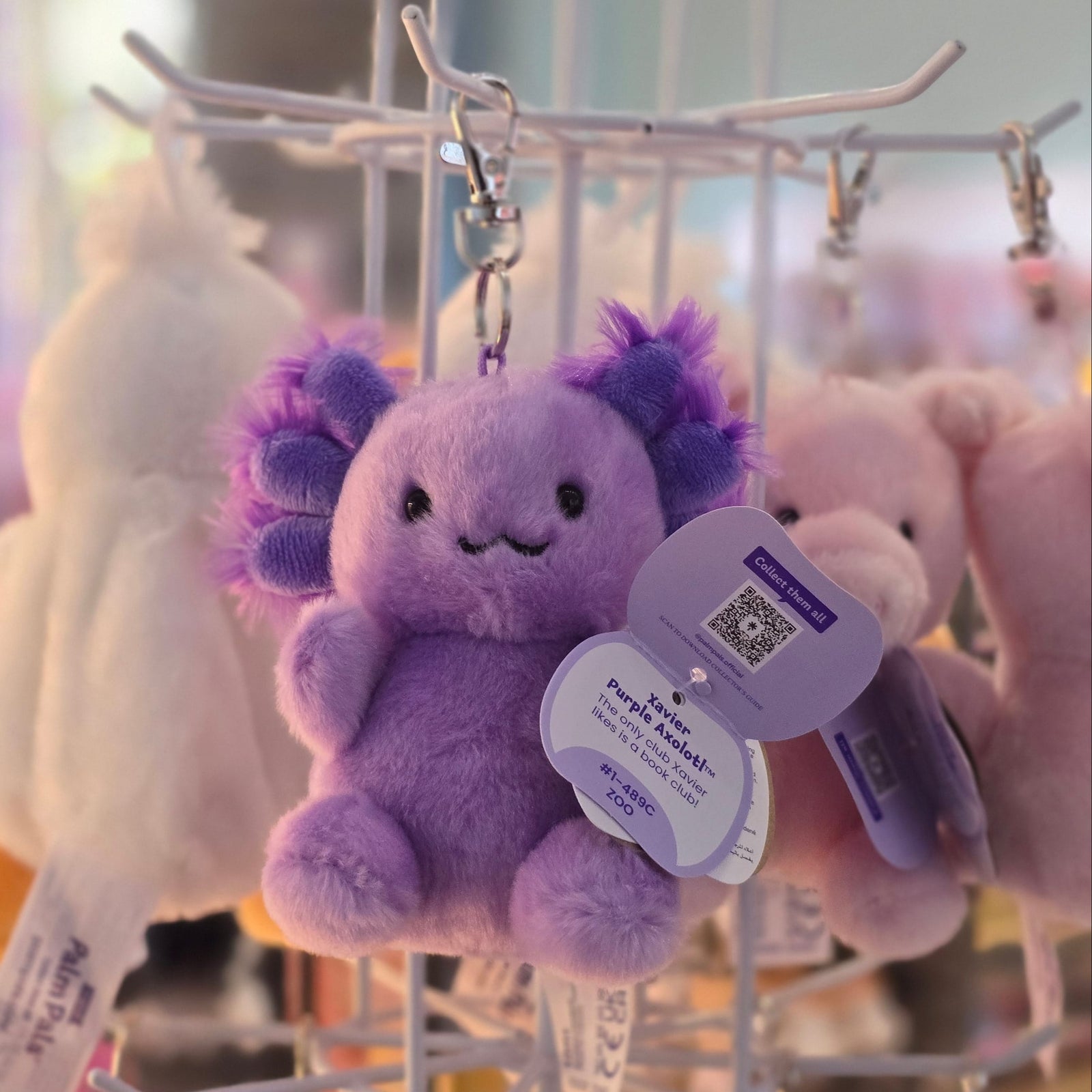 Xavier Purple Axolotl Clip-On Palm Pals Plush
