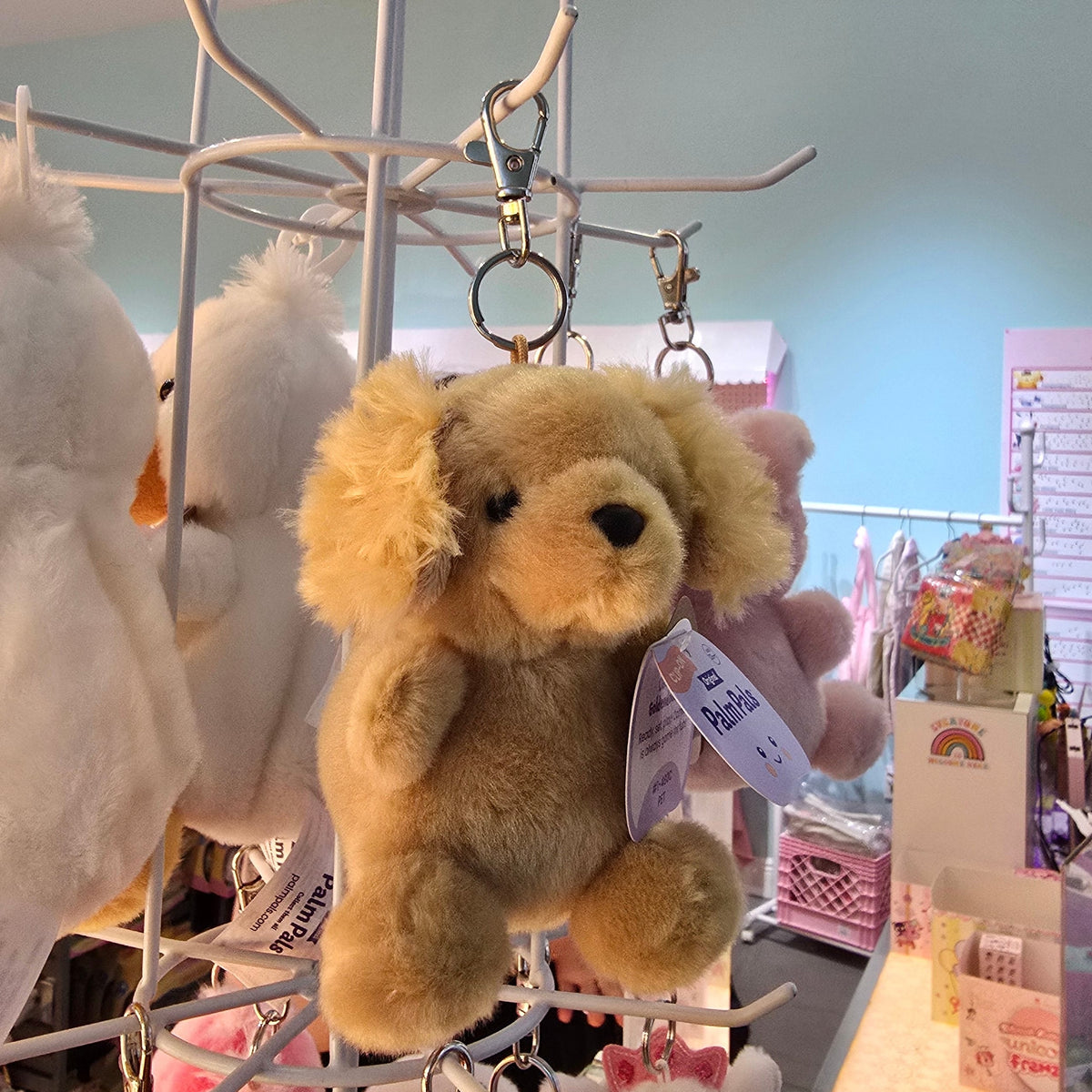 Oatmeal Goldendoodle Clip-On Palm Pals Plush