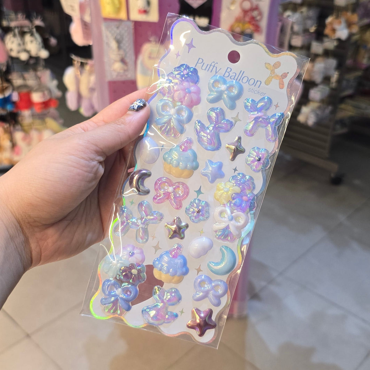 Blue Balloon Bonbon Drop Stickers