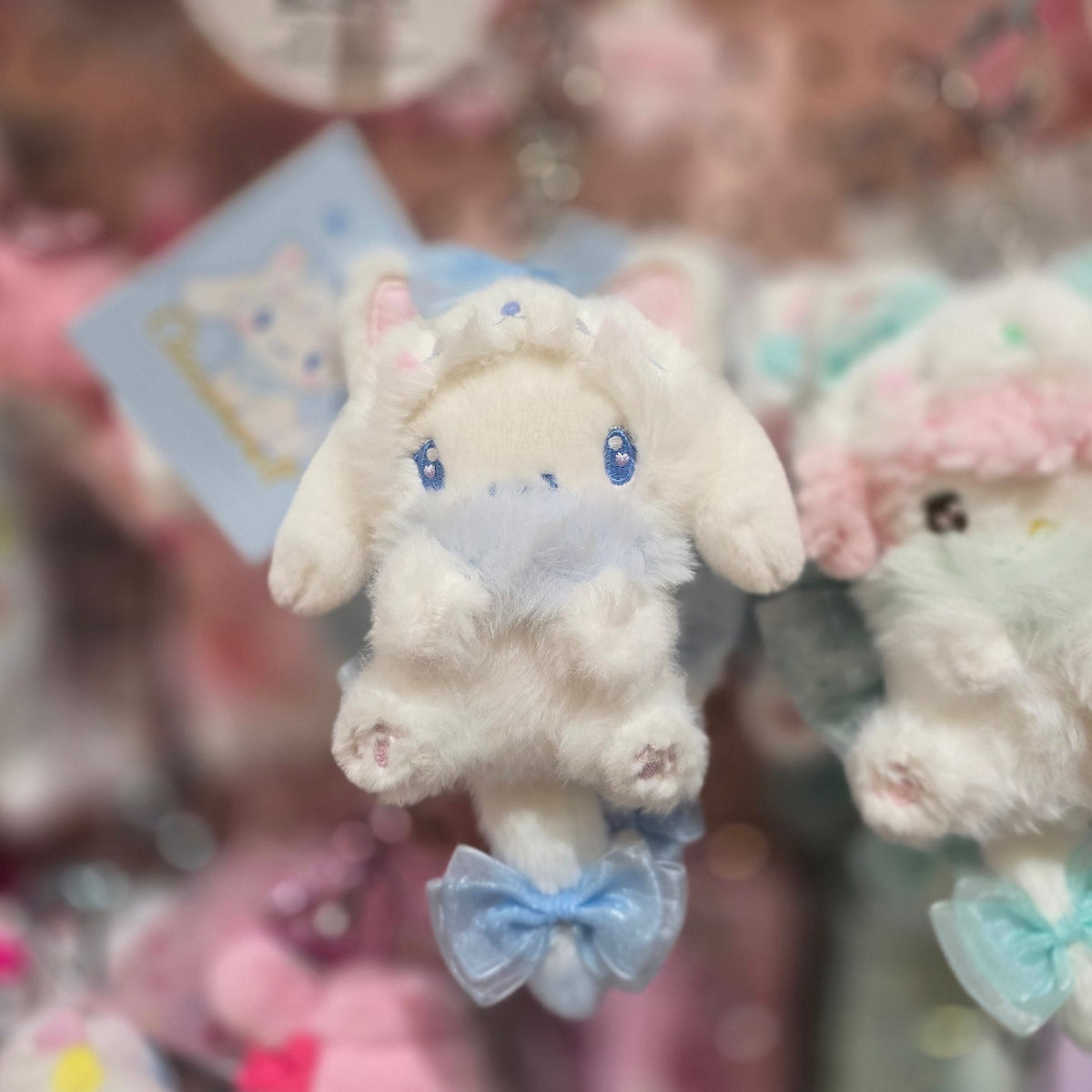 Cinnamoroll Kitten Bow Plush Keychain