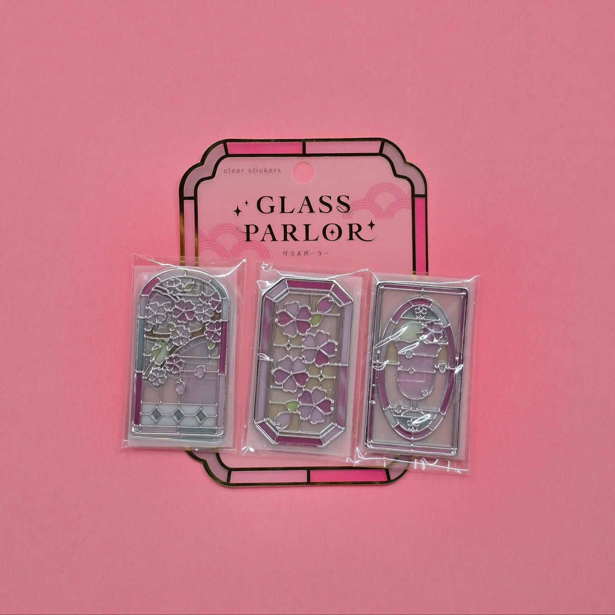Sakura Glass Parlor Stained Glass Flake Stickers