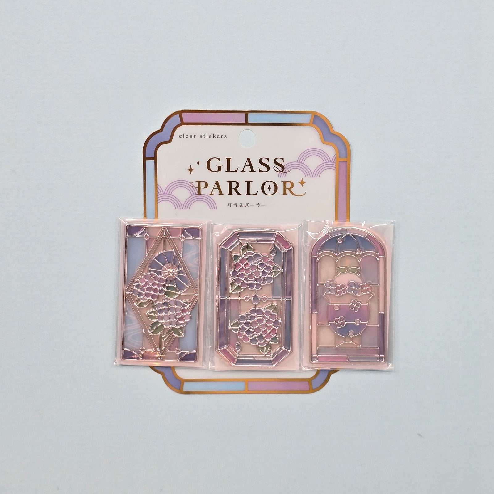 Hydrangea Glass Parlor Stained Glass Flake Stickers