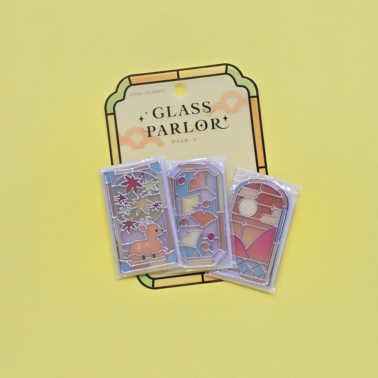 Autumn Glass Parlor Stained Glass Flake Stickers