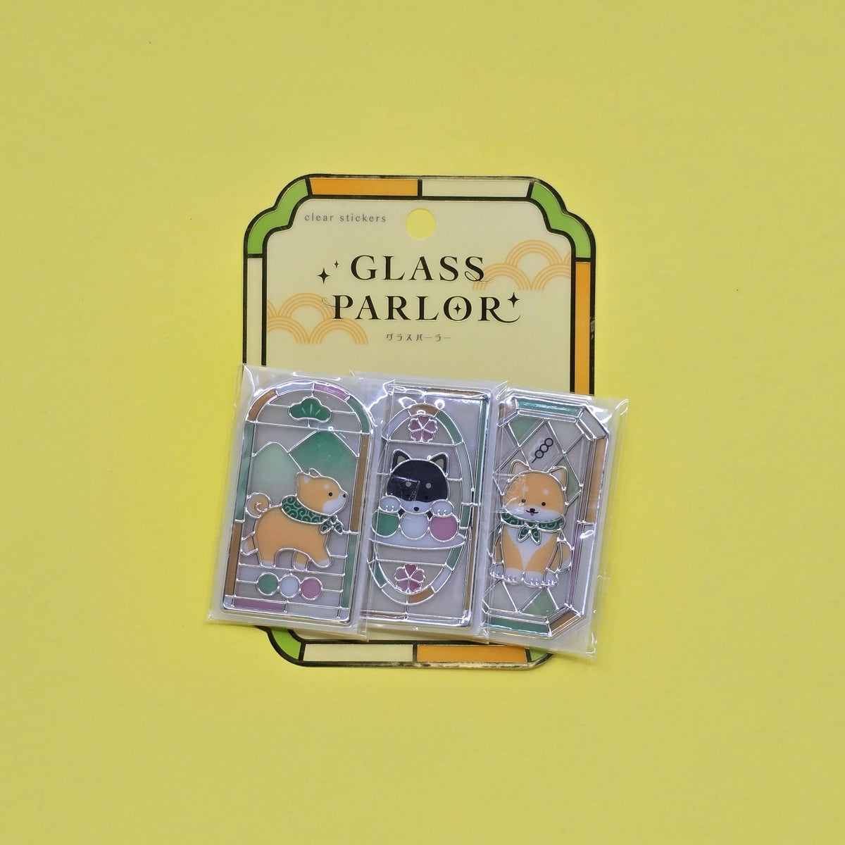 Shibainu Glass Parlor Stained Glass Flake Stickers