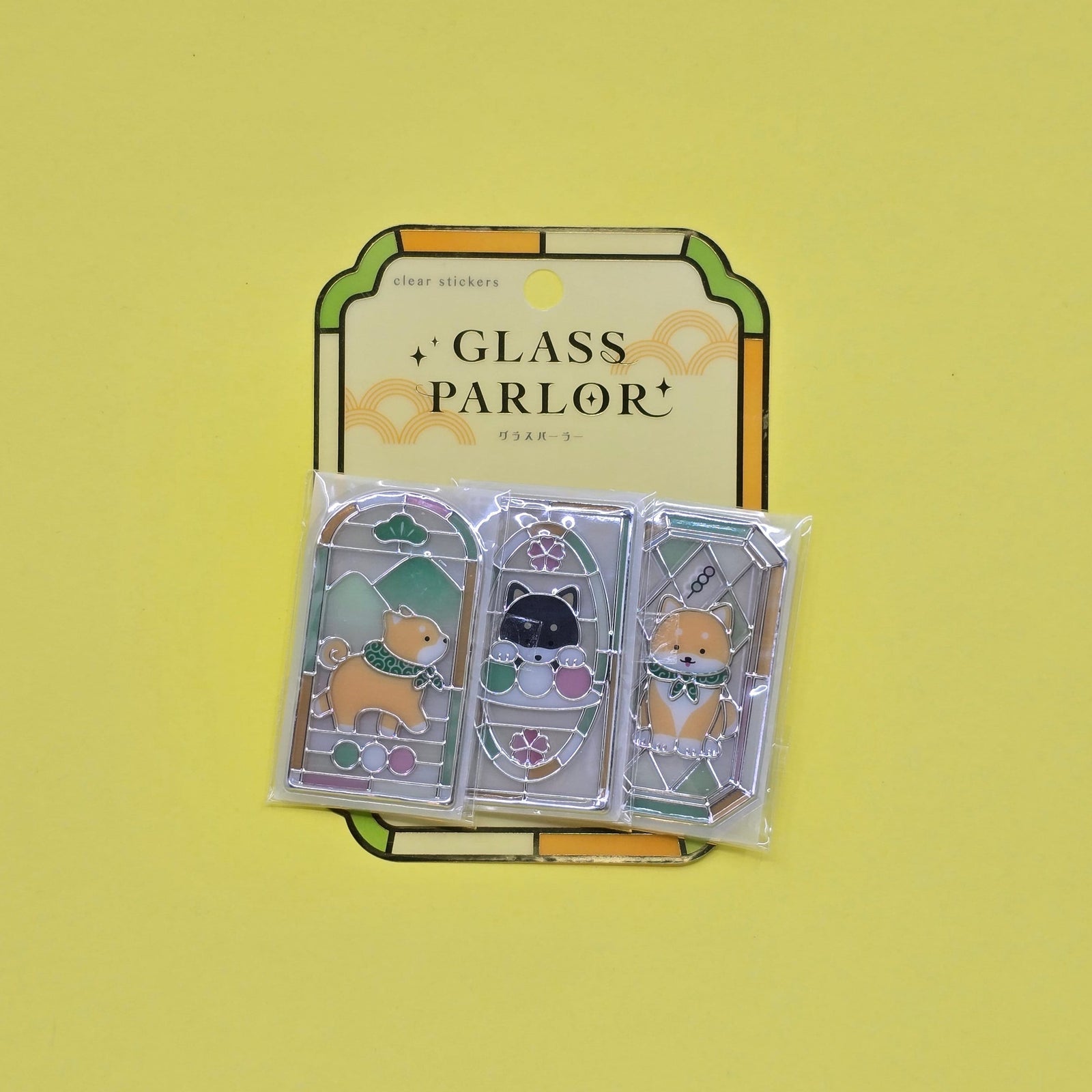 Shibainu Glass Parlor Stained Glass Flake Stickers