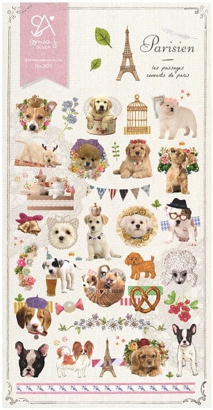 Fancy French Dogs Stickers