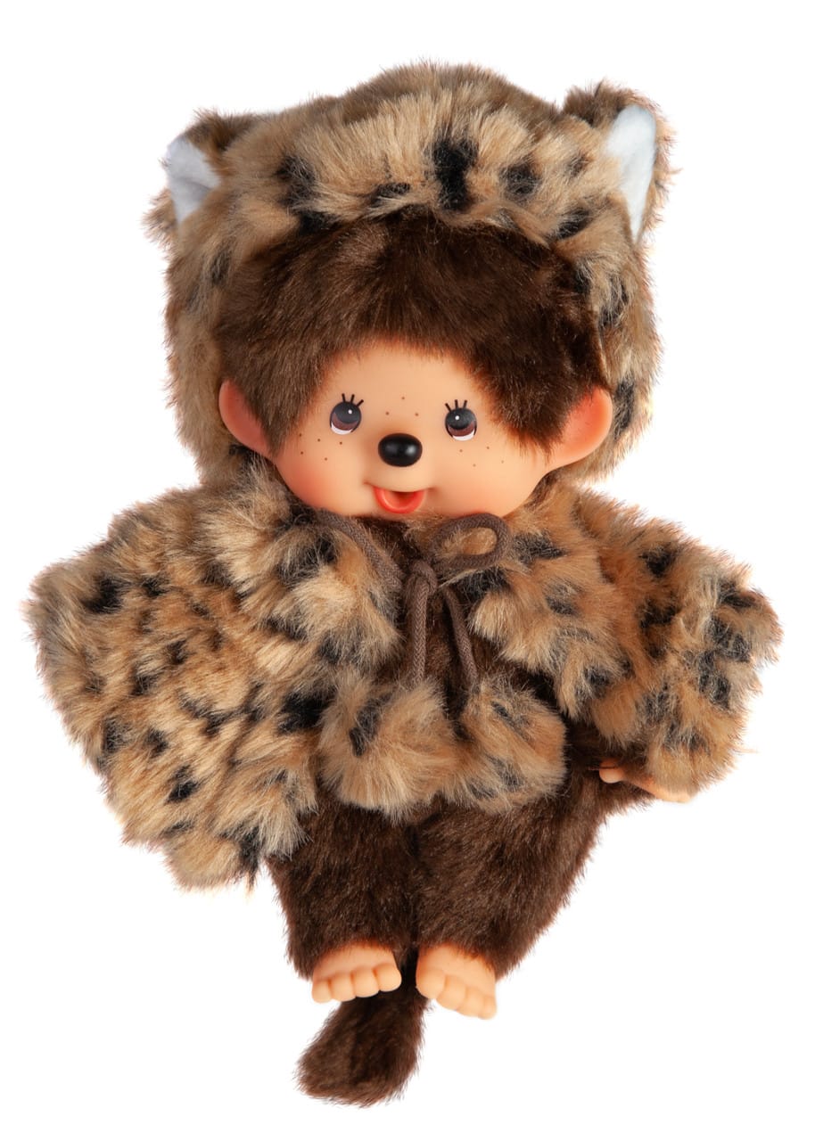Monchhichi Girl Leopard Hood 8" Plush