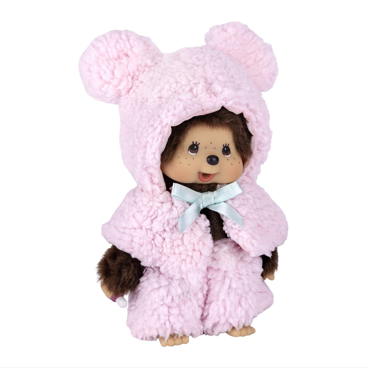 Monchhichi Pink Bear Hoodie Boy 8" Plush