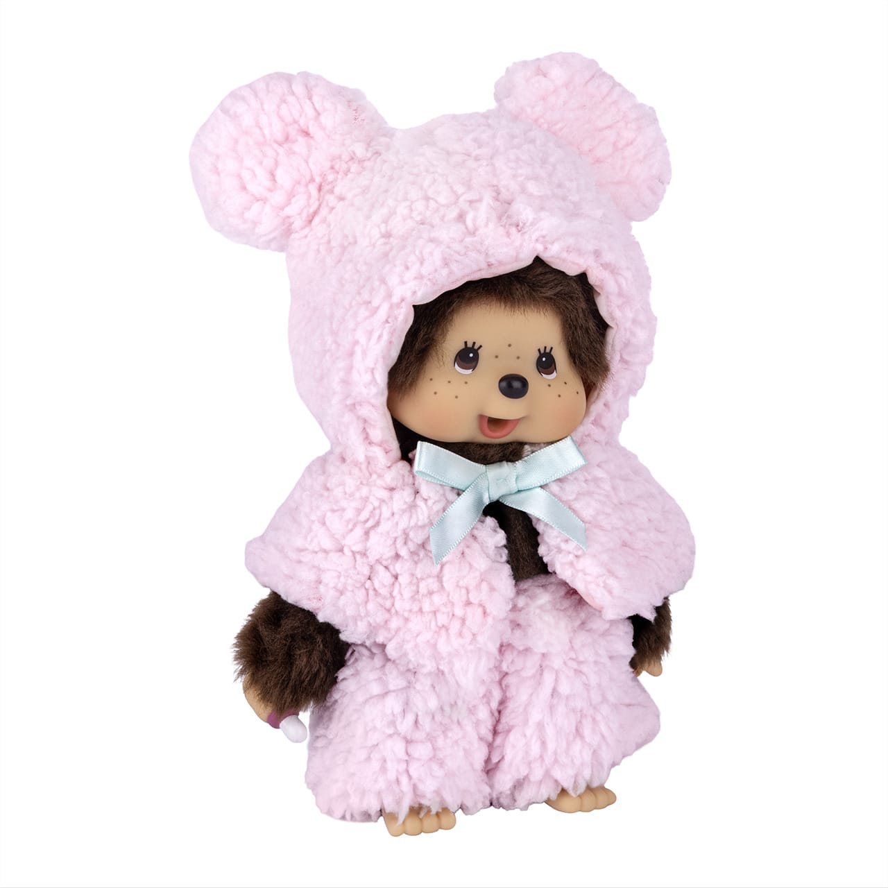 Monchhichi Pink Bear Hoodie Boy 8" Plush