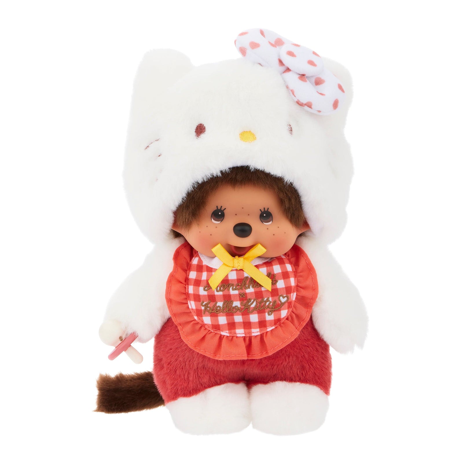 Hello Kitty x Monchhichi Monchhichi in Hello Kitty Costume Plush Limited Edition Official Collab