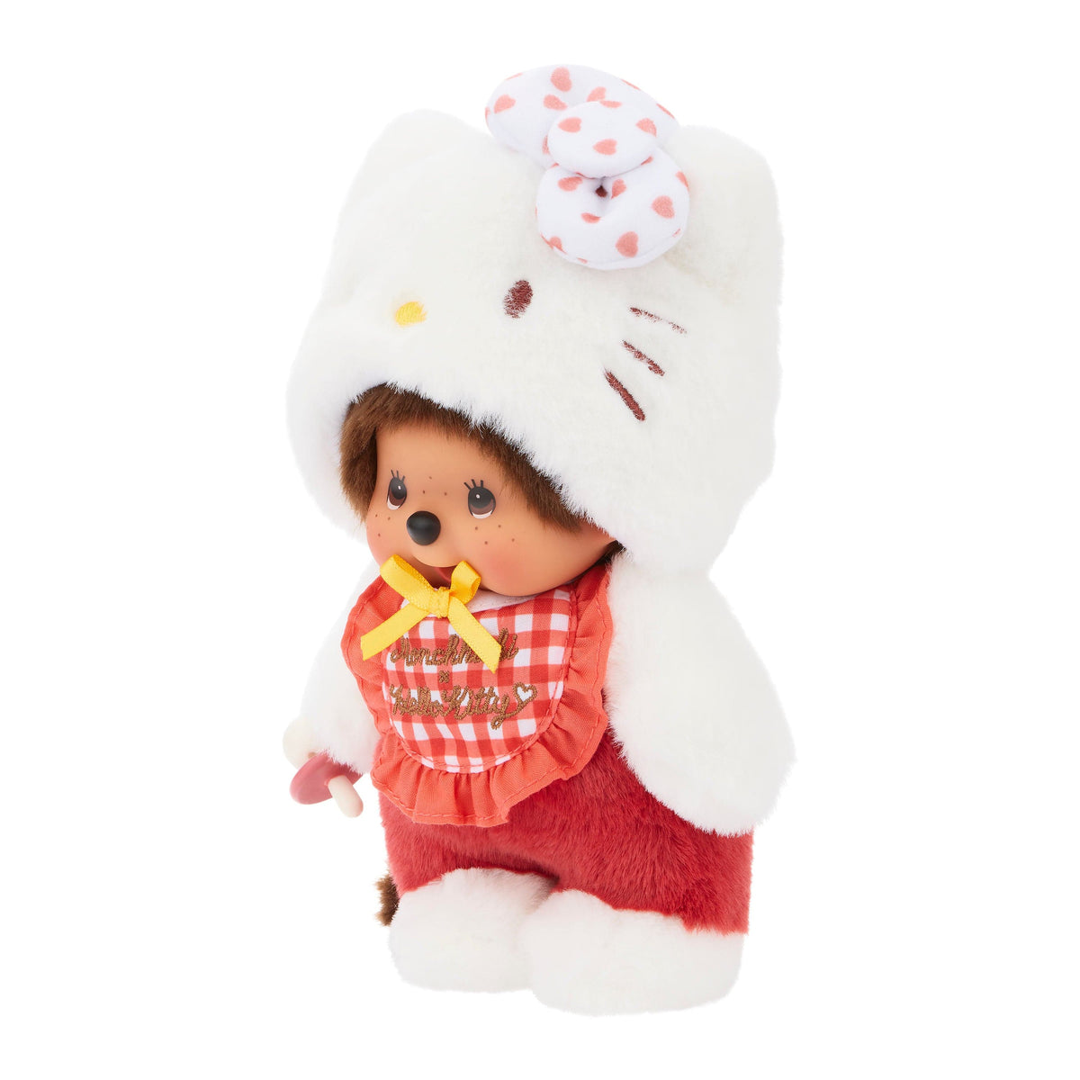 Hello Kitty x Monchhichi Monchhichi in Hello Kitty Costume Plush Limited Edition Official Collab