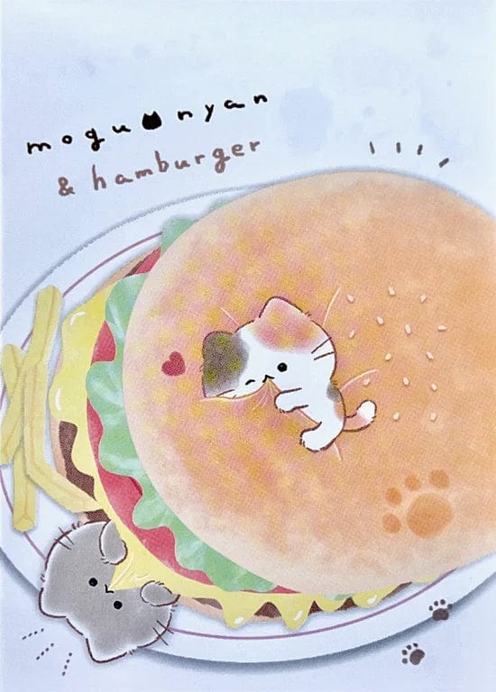 Hamburger Cat Mogu Nyan Mini Notepad by Kamio