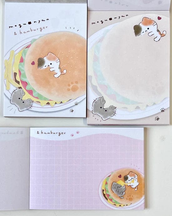 Hamburger Cat Mogu Nyan Mini Notepad by Kamio