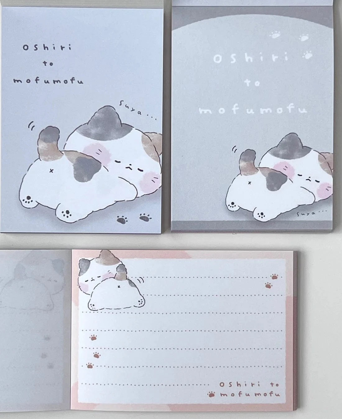 Sleepy Kitty Cat Mini Notepad by CRUX