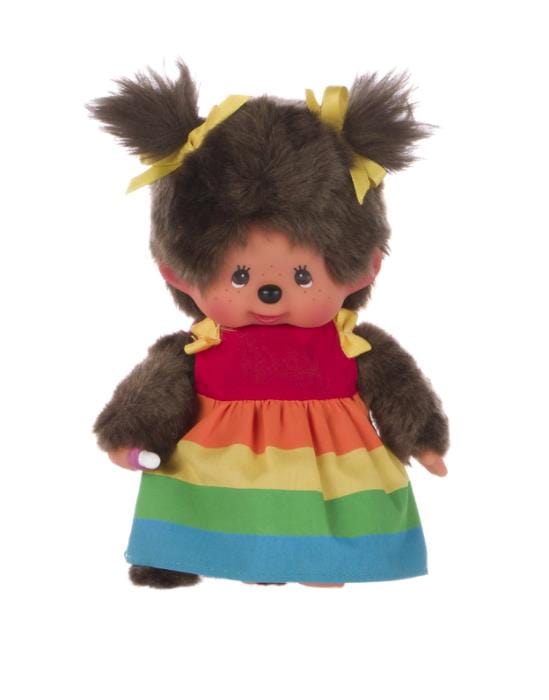 Rainbow Dress Girl Monchhichi 8&quot; Plush