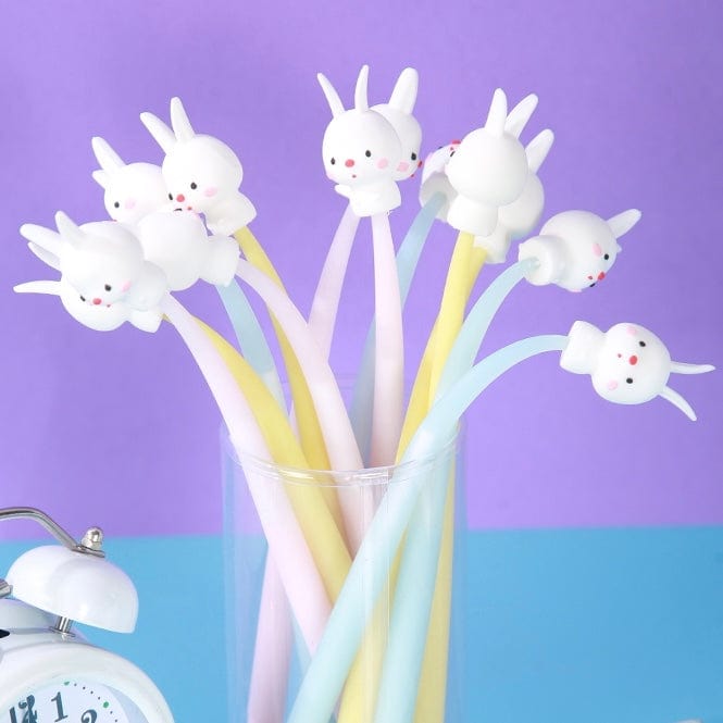 White Bunny Rabbit Wiggle Gel Pen