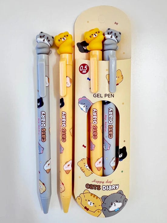 Cats Diary Sharing Set Gel Pen 2 Pack