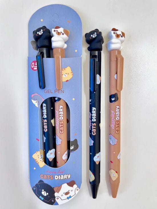 Cats Diary Sharing Set Gel Pen 2 Pack