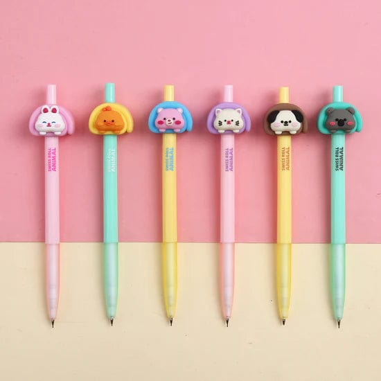 Swiss Roll Animals Retractable Gel Pen