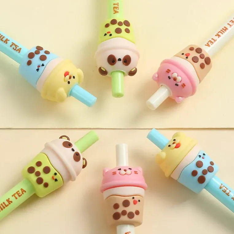 Pastel Boba Animal Retractable Gel Pen