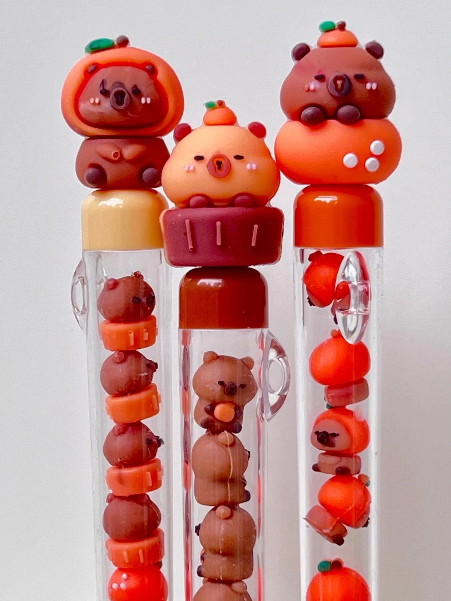 Capybara Stacked Barrel with Topper Gel Pen