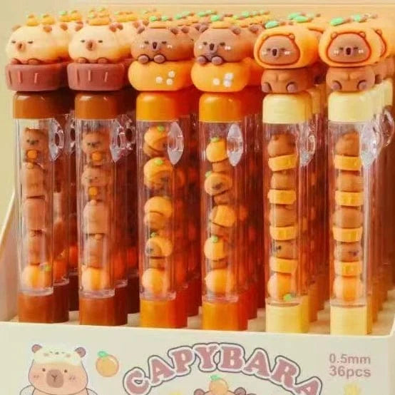 Capybara Stacked Barrel with Topper Gel Pen