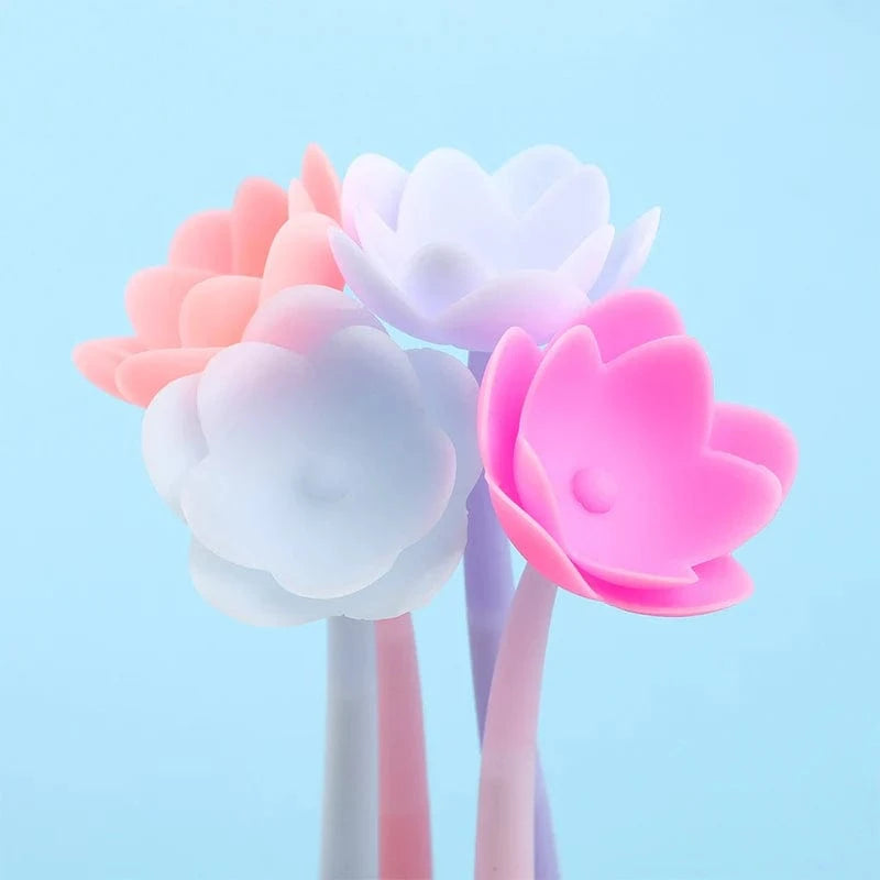 Peach Blossom Flower Wiggle Gel Pen