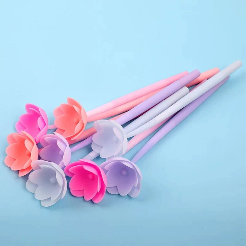 Peach Blossom Flower Wiggle Gel Pen