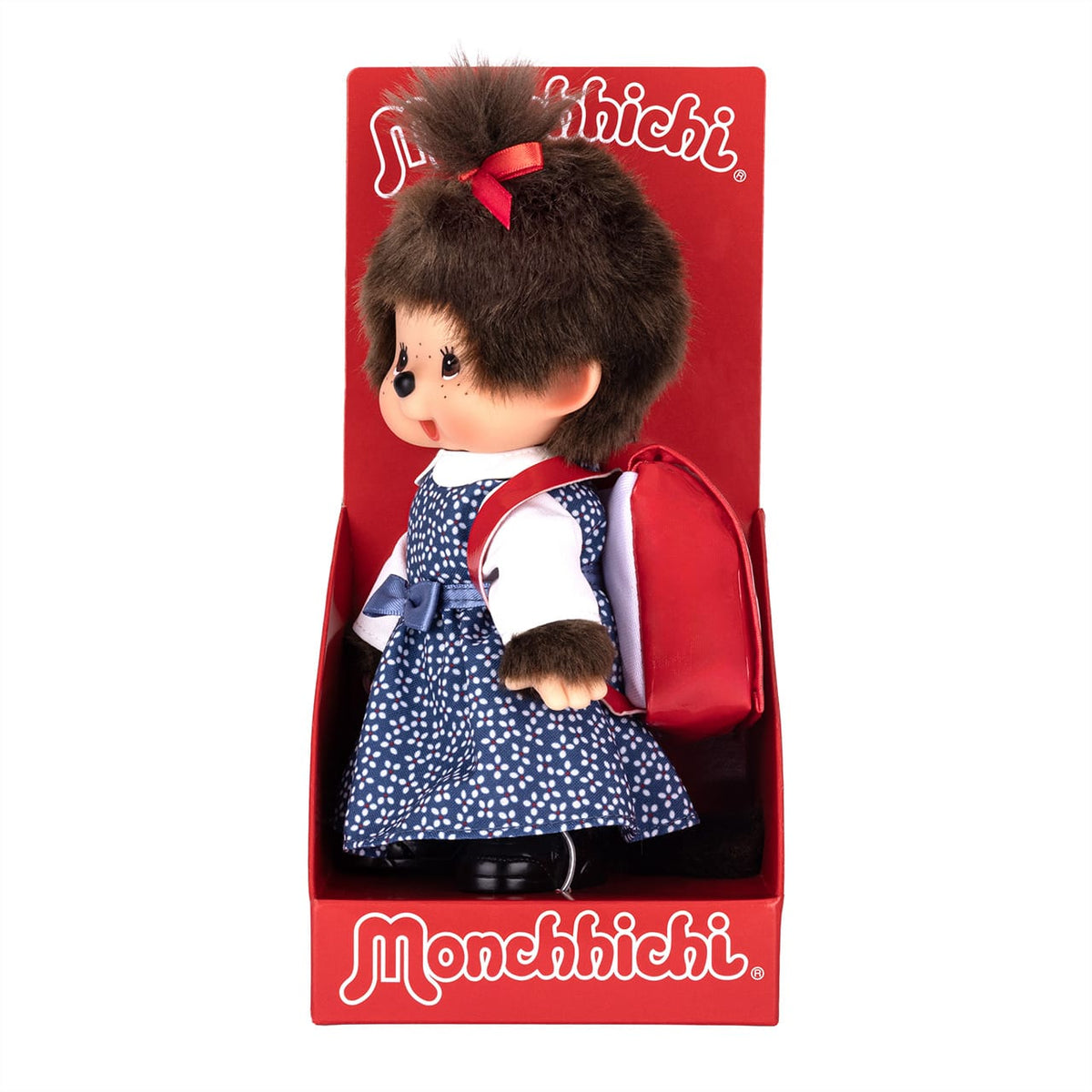 Monchhichi Japanese School Girl with Backpack 8" Plush