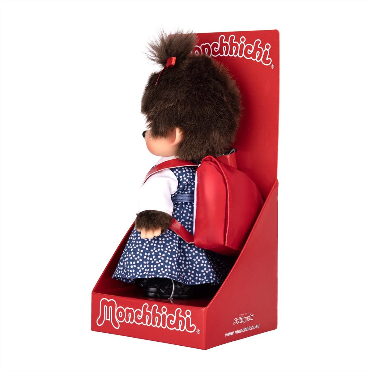 Monchhichi Japanese School Girl with Backpack 8" Plush