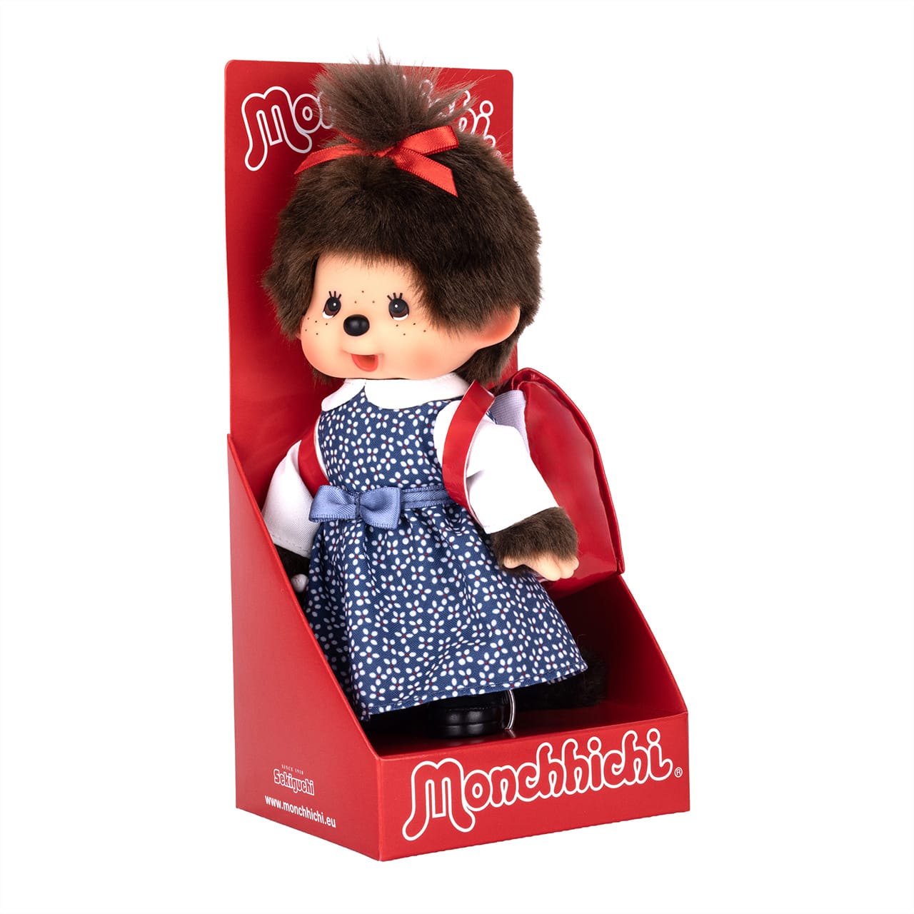 Monchhichi Japanese School Girl with Backpack 8" Plush