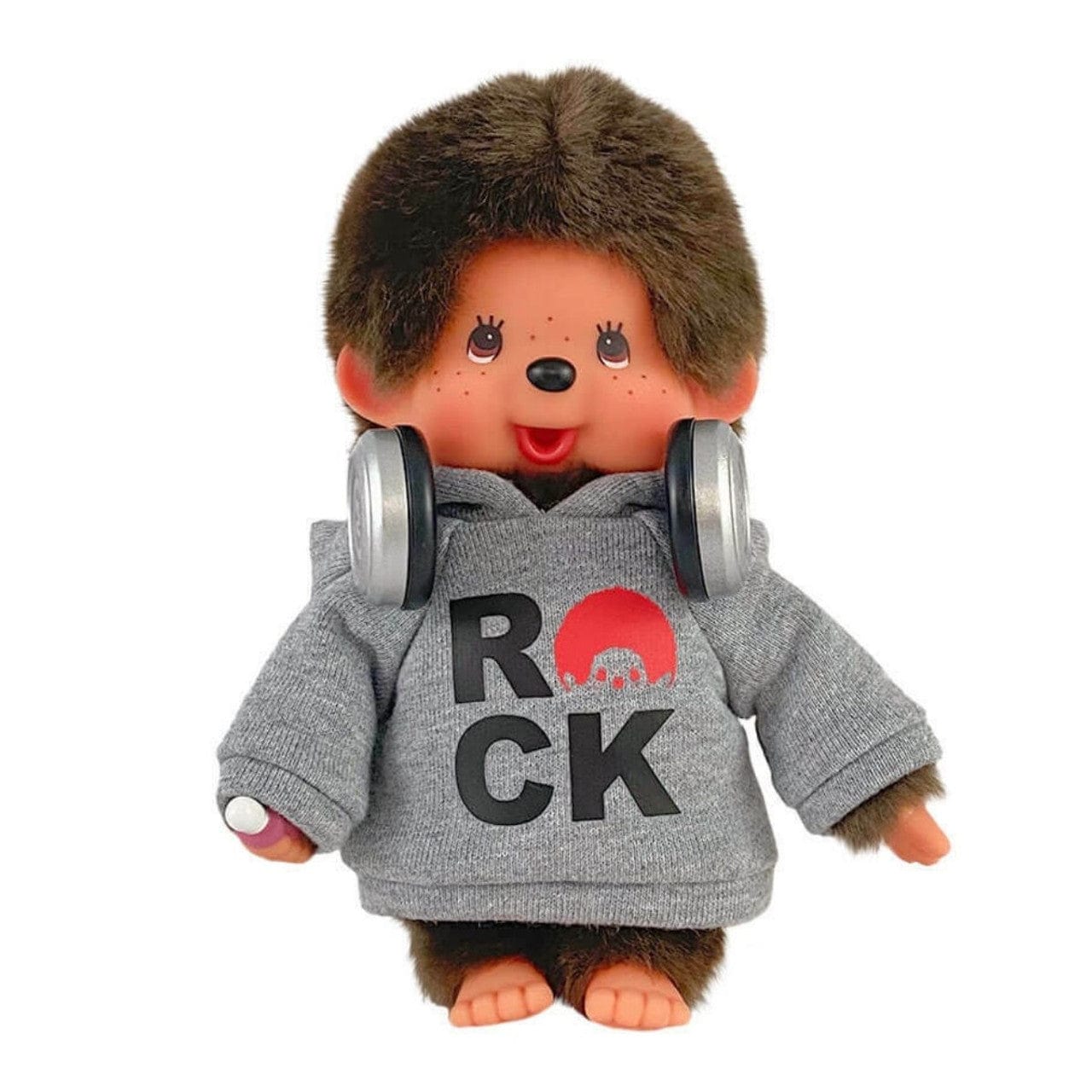Boy Monchhichi in ROCK Hoodie w/ Headphones 8" Plush