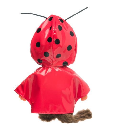 Girl Monchhichi in Ladybug Raincoat 8" Plush