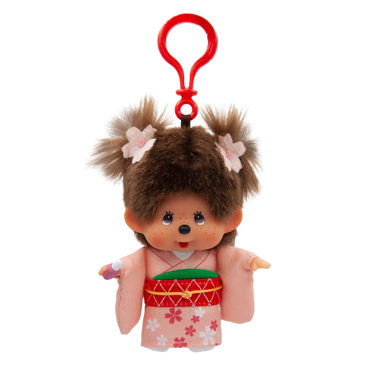 Monchhichi Sakura Kimono Girl Plush Keychain