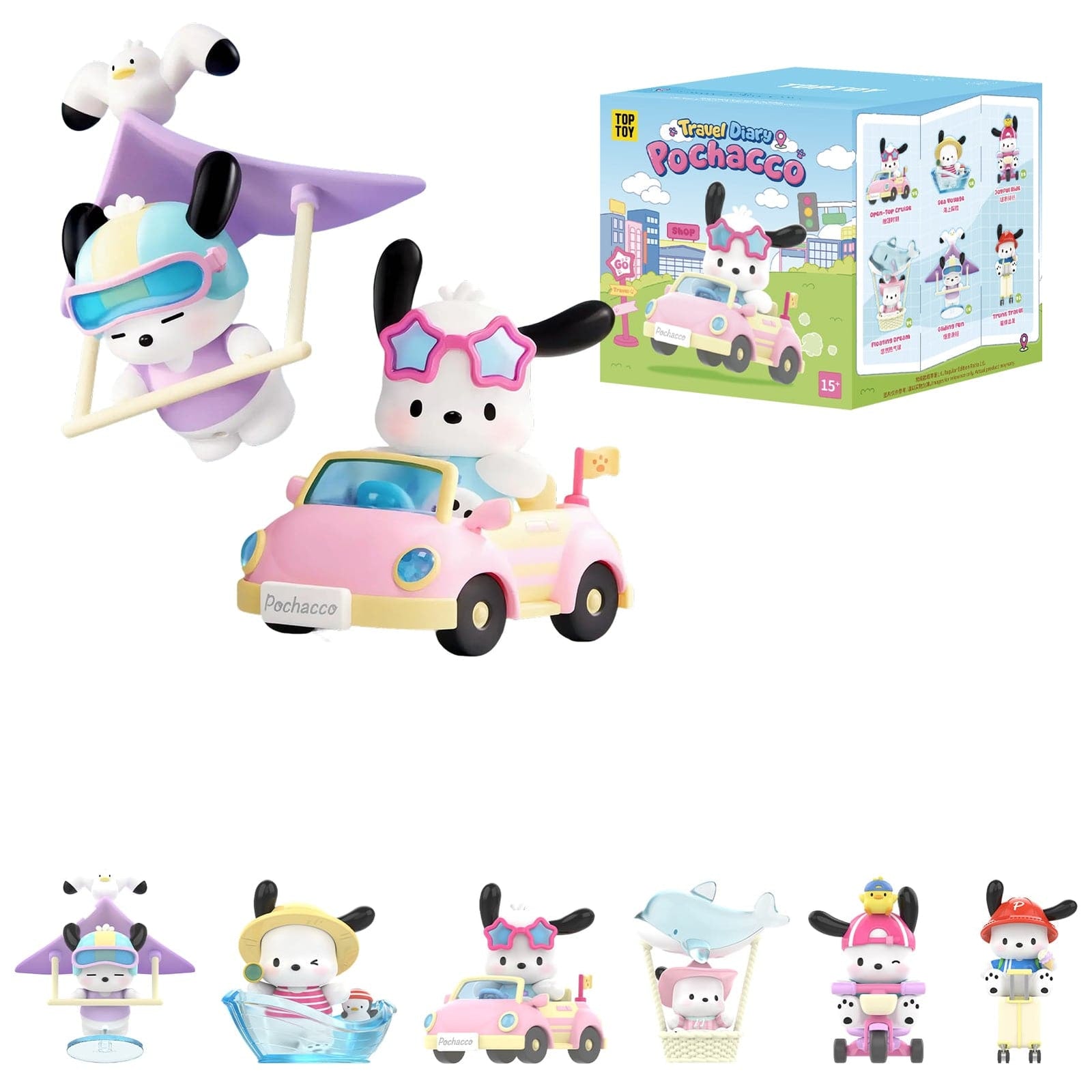 Pochacco Travel Diary Series Figures Blind Box