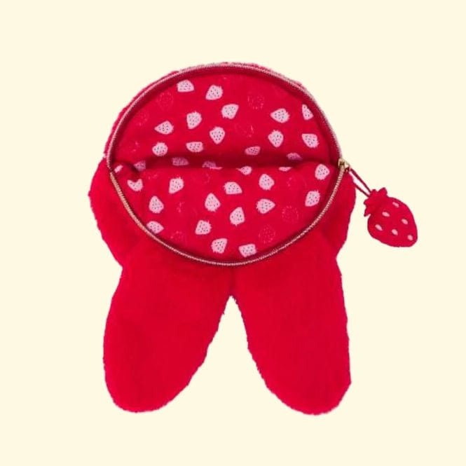 Monchhichi Strawberry Girl Plush Coin Purse