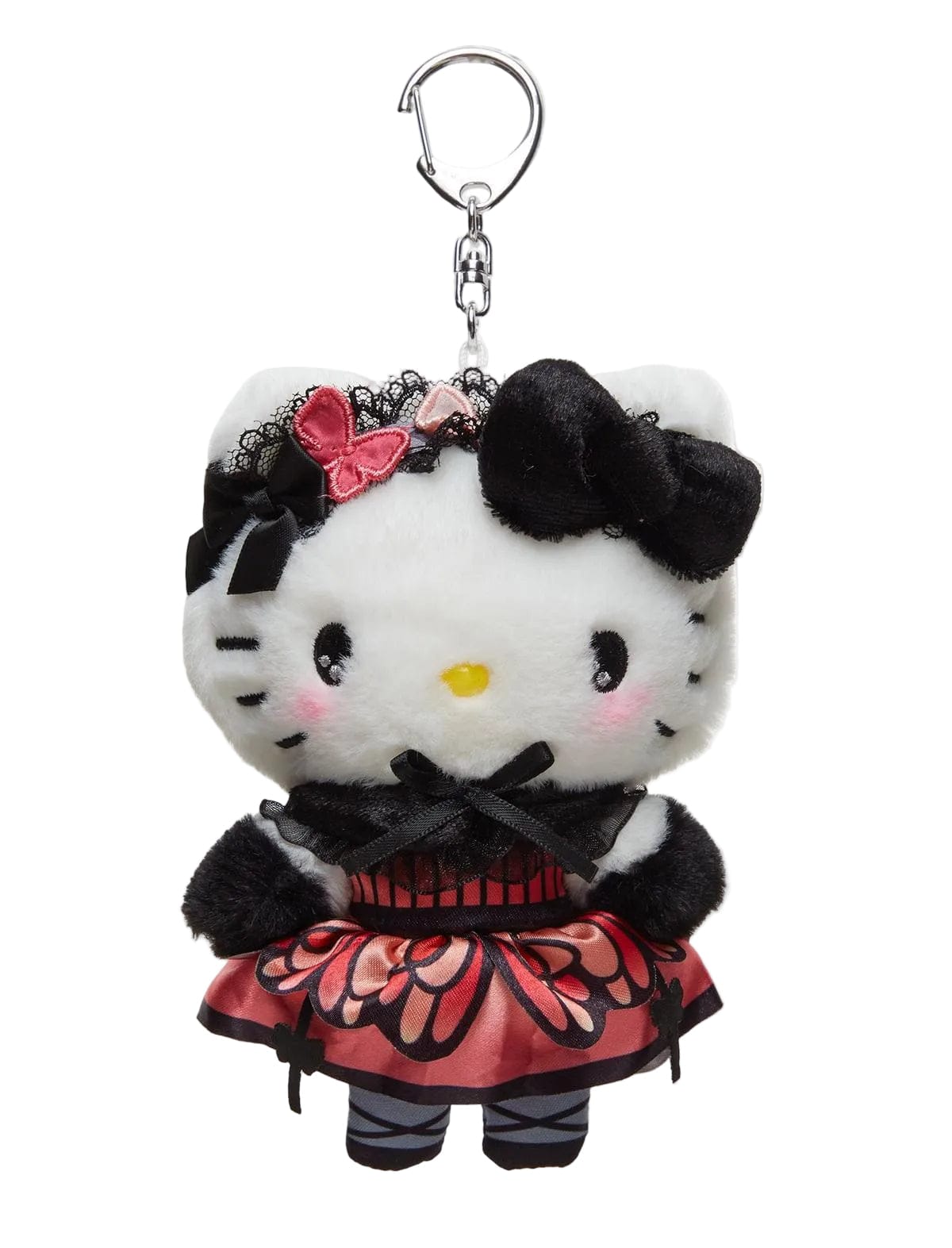 Hello Kitty Plush Keychain (Dark Butterfly Series)