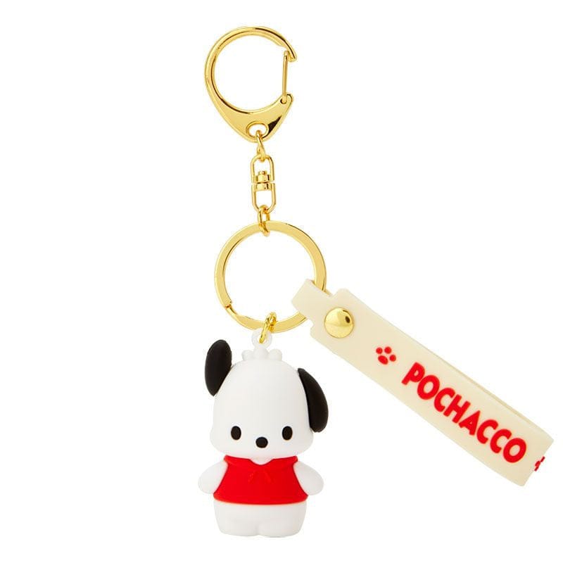 Llavero de goma Pochacco con mascota del personaje