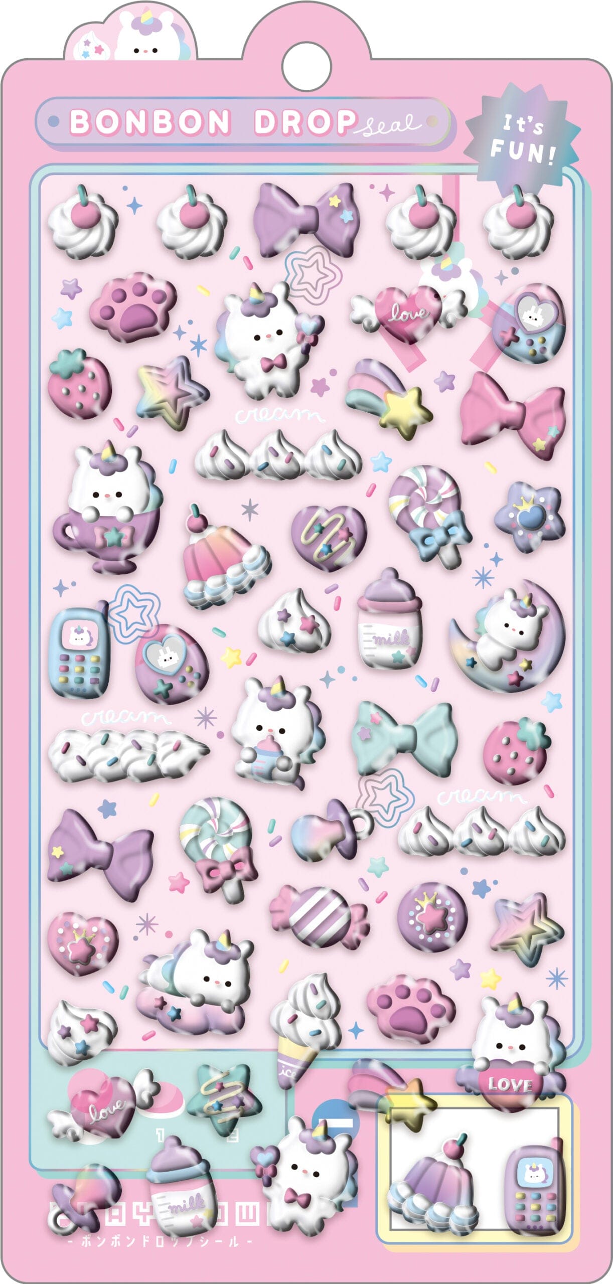 Unicorn Bonbon Drop Stickers